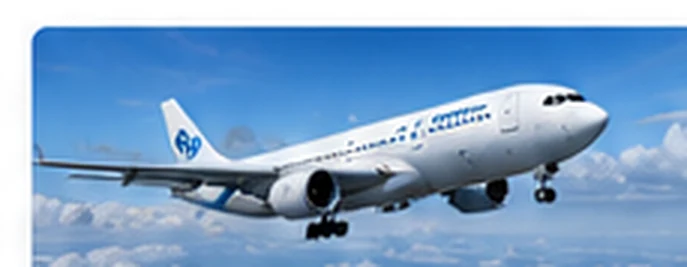 Air cargo aircraft in flight